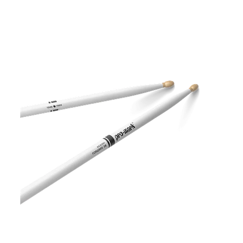 Baquetas Promark punta madera 5B Painted Hickory TX5BW - Promark White