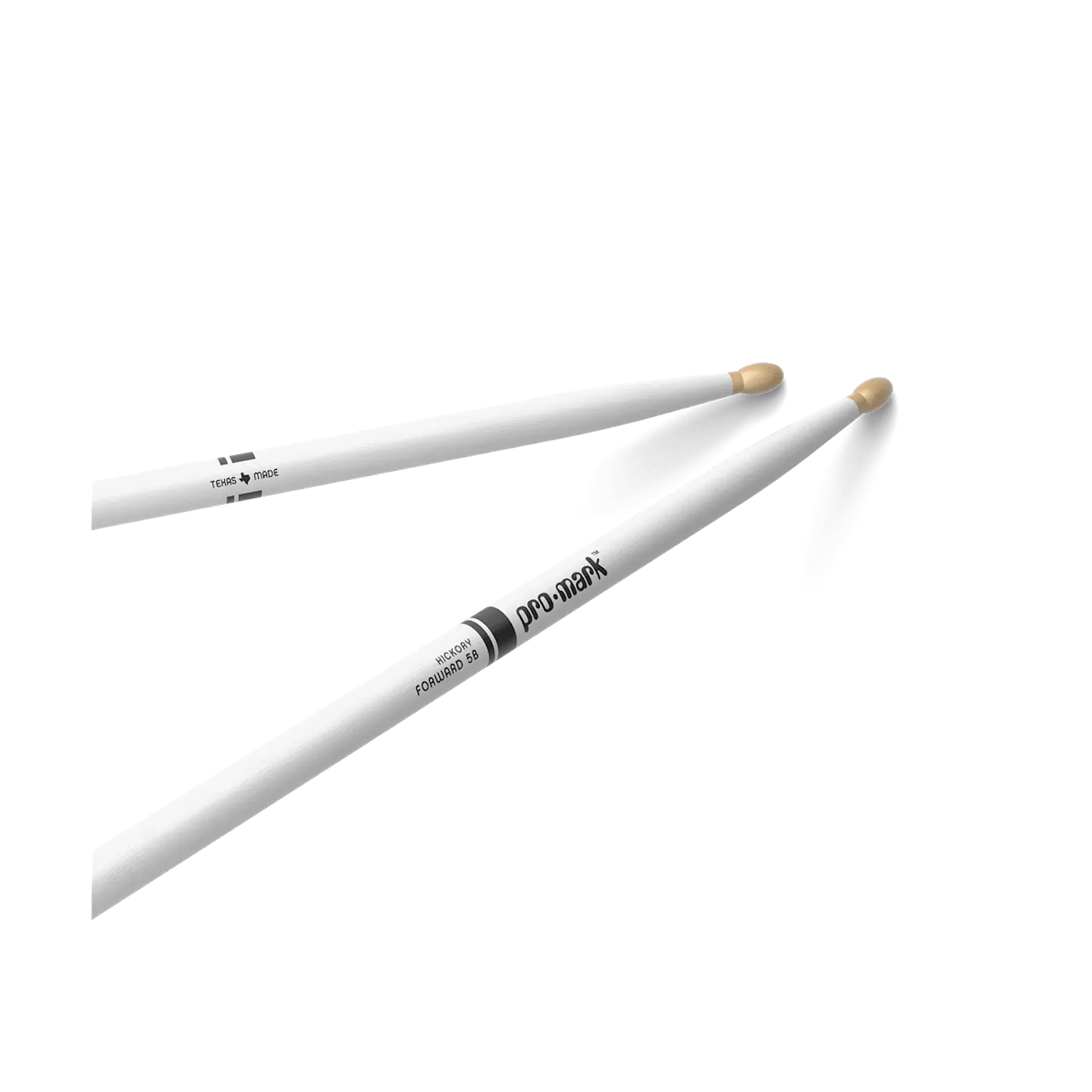 Baquetas Promark punta madera 5B Painted Hickory TX5BW - Promark White 1