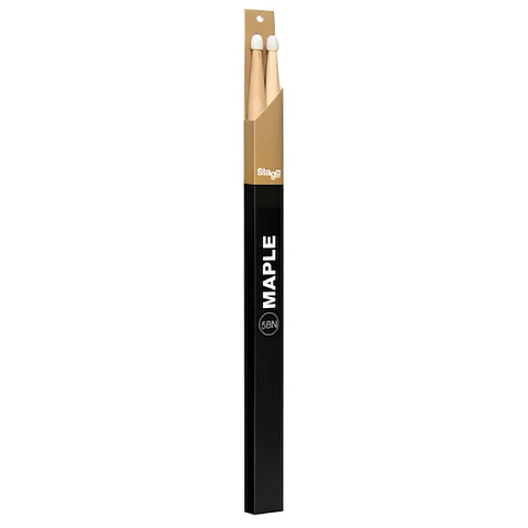 Baquetas Stagg 5BN punta nylon maple