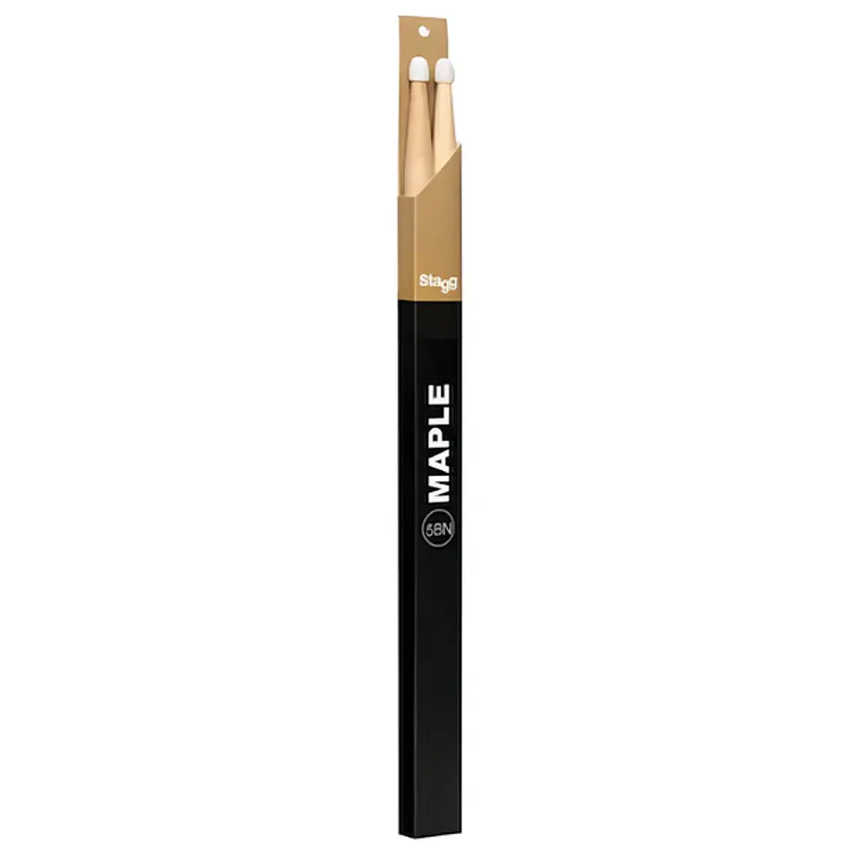 Baquetas Stagg 5BN punta nylon maple 1