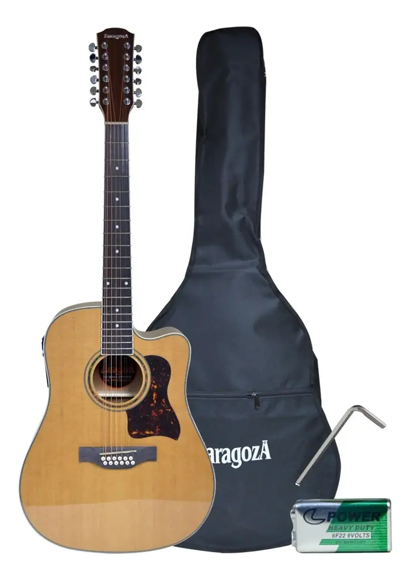 Guitarra Electro Acústica 12 cuerdas Zaragoza ZA30912EQN 1