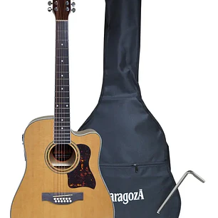 Guitarra Electro Acústica 12 cuerdas Zaragoza ZA30912EQN