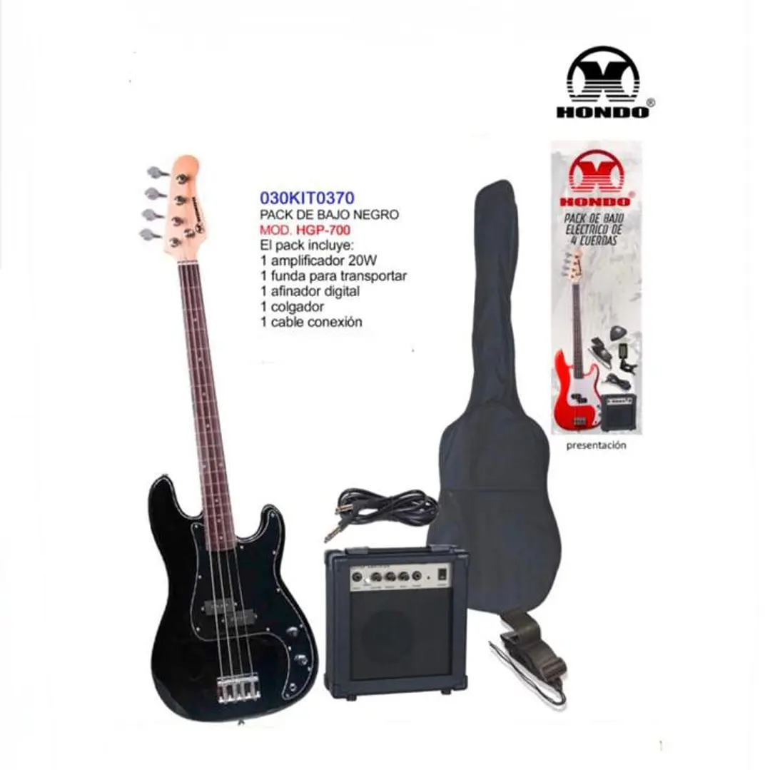 Pack de Bajo Eléctrico color negro HGP-700 Scorpion 1