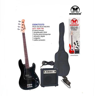 Pack de Bajo Eléctrico color negro HGP-700 Scorpion