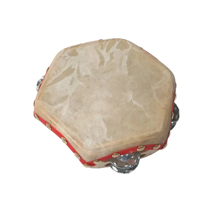 Pandero hexagonal cuequero 20 chapas PAN-HEX 1