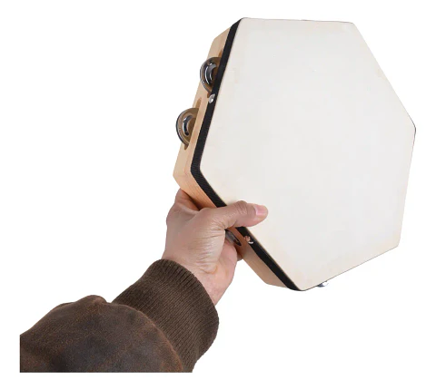 Pandereta Hexagonal 10 Pulgadas Folckore Pax-10 Rmx