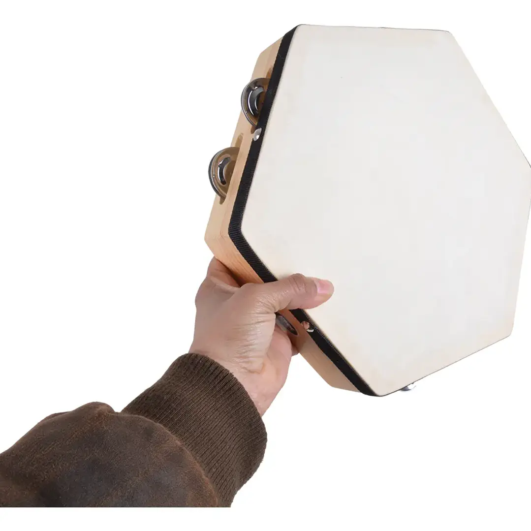 Pandereta Hexagonal 10 Pulgadas Folckore Pax-10 Rmx 1