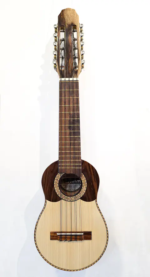 Charango Profesional Naranjillo Quispe Torres con funda
