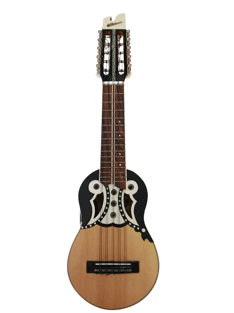 Charango Electroacústico boca mariposa Quispe Torres con funda