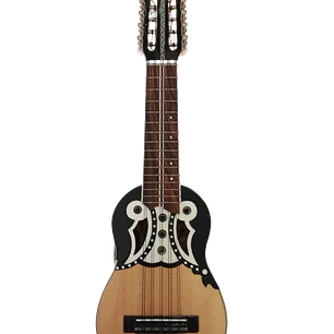 Charango Electroacústico boca mariposa Quispe Torres con funda