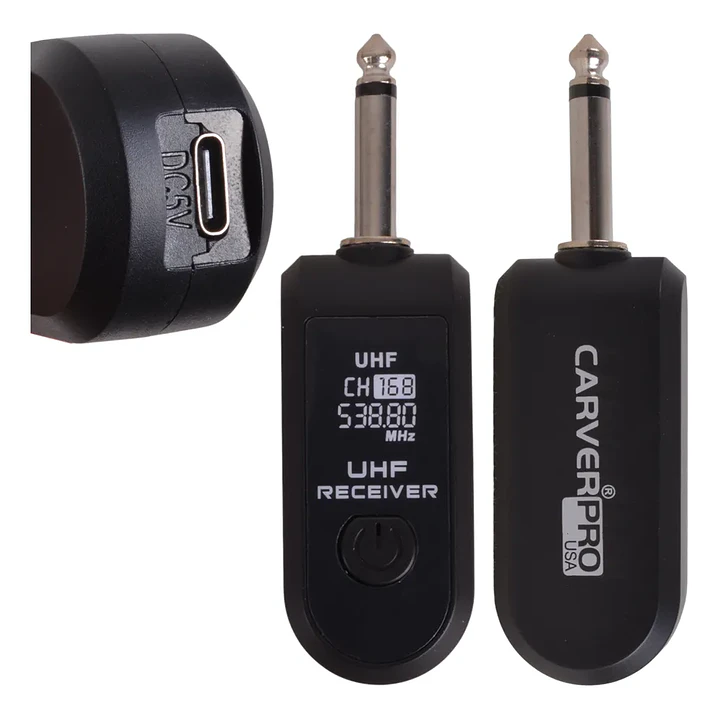 Kit Inalambrico Uhf -convertidor Para 2 Microfonos Carverpro 1