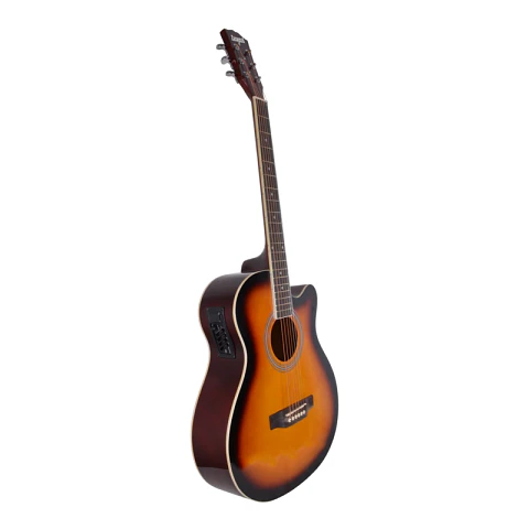 Guitarra Electroacústica con ecualizador cuerdas metalicas color sunburst Zaragoza