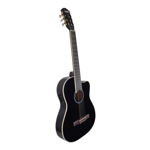 Guitarra Electroacústica con ecualizador cuerdas nylon color negro Zaragoza