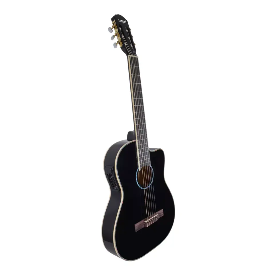 Guitarra Electroacústica con ecualizador cuerdas nylon color negro Zaragoza 1