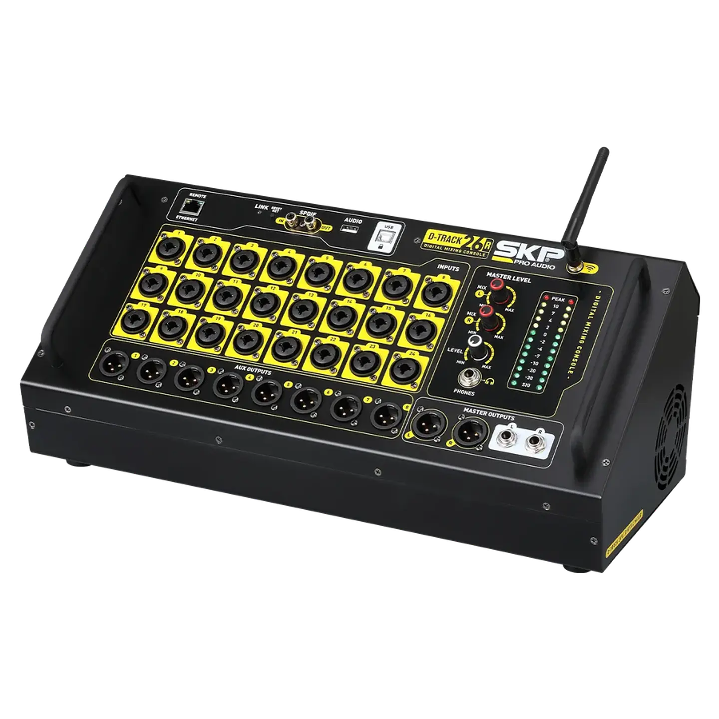 Consola Digital SKP D Track 26R de 24 Canales con Interfaz Multipista USB (16x16) 1