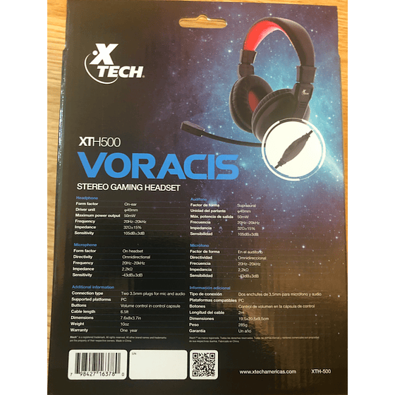 Xtech audifono gaming dual jack3.5mm Control Vol/Mic Xtech - Image 3