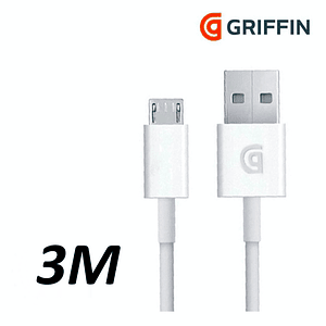 Cable Micro Usb Android Carga Datos Flat Griffin 3mts