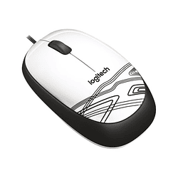 Logitech Mouse M105 white USB 3 botones ambidiestro