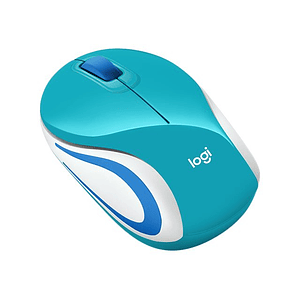 Logitech mini mouse inalambrico azul brillante Calipso