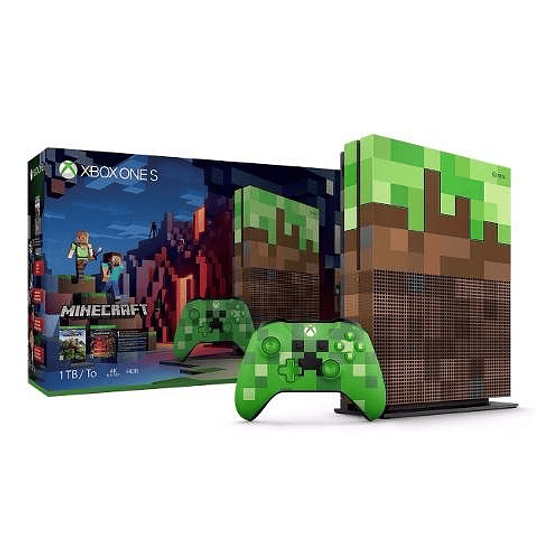MS CONSOLA XBOX ONE S 1TB MINECRAFT +CONTROL IN + LIVE 12...