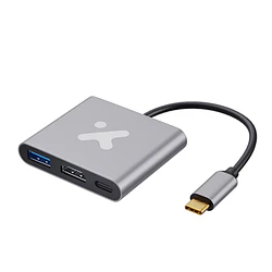 Adaptador multipuerto USB Type-C 3 en 1