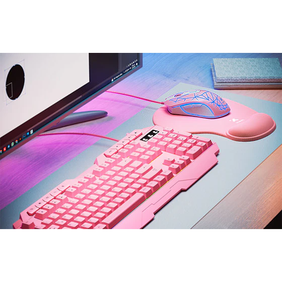Mousepad ergonómico de Gel color rosado - Image 4
