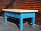 Mesa de centro em madeira flutuante azul - Thumbnail 2