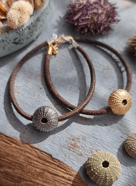 SeaUrchin Leather Bracelet