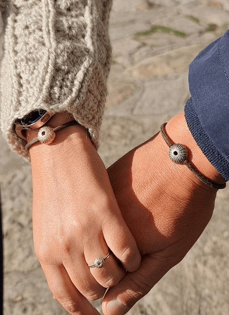 SeaUrchin Leather Bracelet