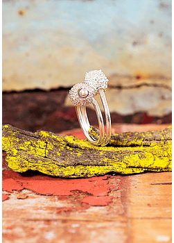  Spinning Coral Adjustable Ring