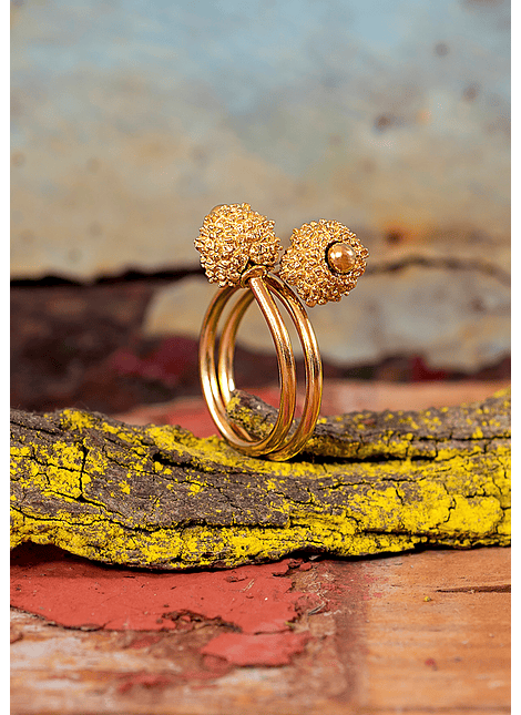  Spinning Coral Adjustable Ring