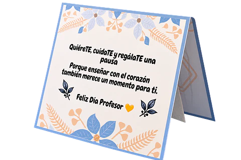 tarjetas día de las y los profesores