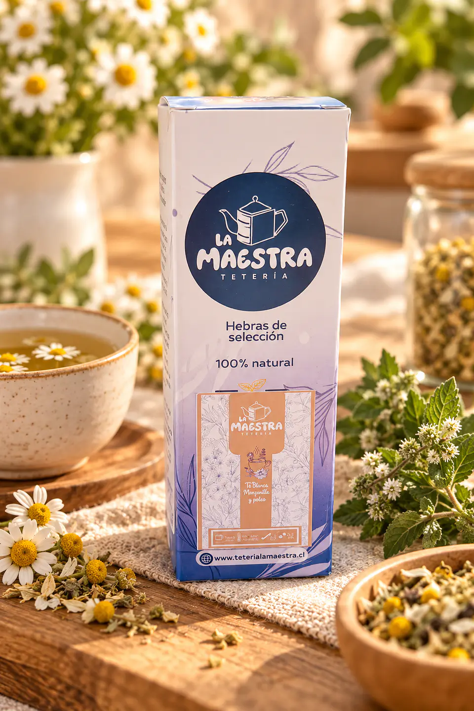Té blanco con manzanilla y poleo 1