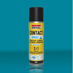 Spray adhesivo de contacto 2 en 1 soudal,  300ml