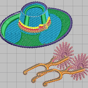 Matriz fiestas patrias #7 sombrero y espuelas