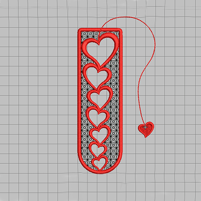 Matriz fsl marcador libro corazones rojos