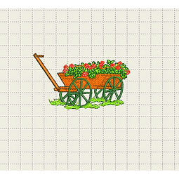 Matriz primavera #6 carreta con flores