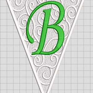 Matriz encaje libre banderin letra b