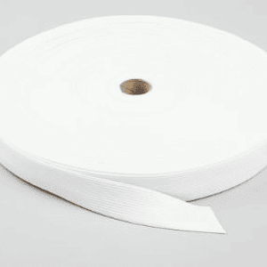 Elastico plano blanco rollo 25mm  x 30mt