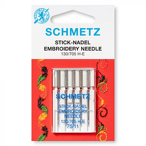 Aguja bordado n° 75 paleta 5 un.