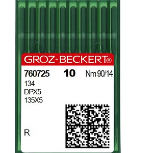 Aguja recta talon grueso punta r #90 34/135x5