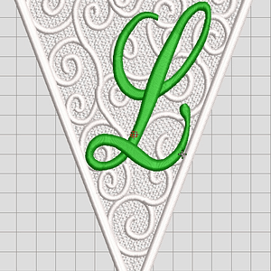 Matriz encaje libre banderin letra l