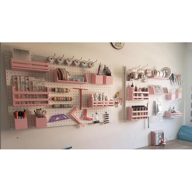 Panel organizador  60 cms. x 90 cms  6 ganc + kit rosa
