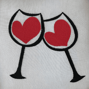 Matriz 14 de febrero #8 2 copas con corazon