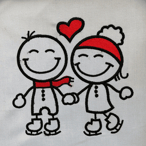 Matriz 14 de febrero #9 niños patinando