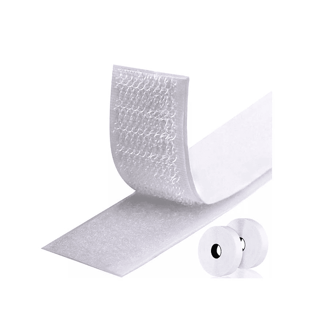 Velcro blanco rollo 25mm x 25mt.