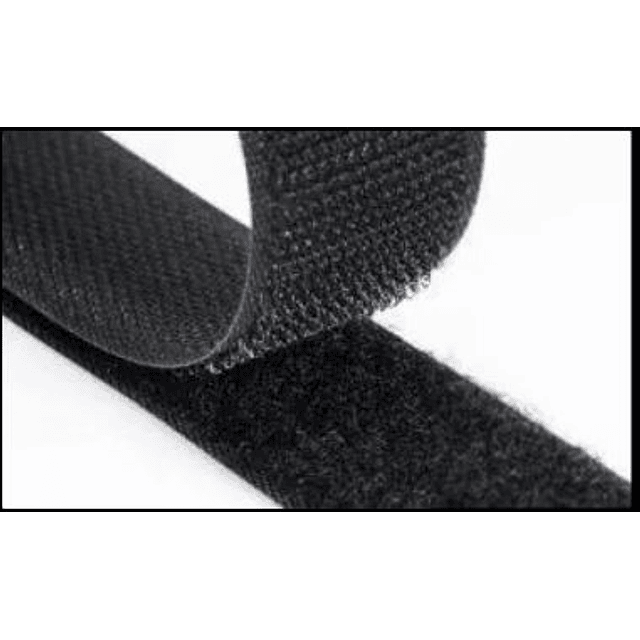 Velcro negro rollo 25mm x 25 mt par