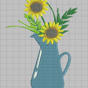 M#7 matriz jarro girasoles