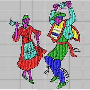 Matriz fiestas patrias #9 pareja huasos