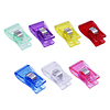 10 clips plasticos multicolor